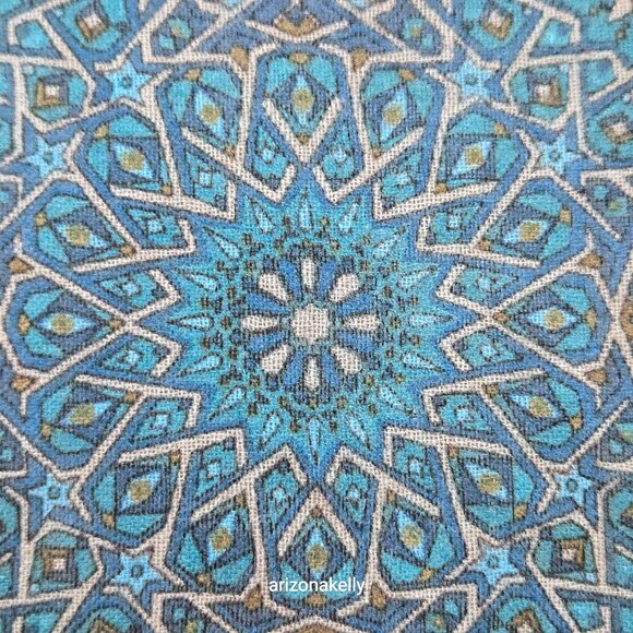 NWOT Woven Wool Scarf Blue Spain Colores de Otono - Picture 4 of 13